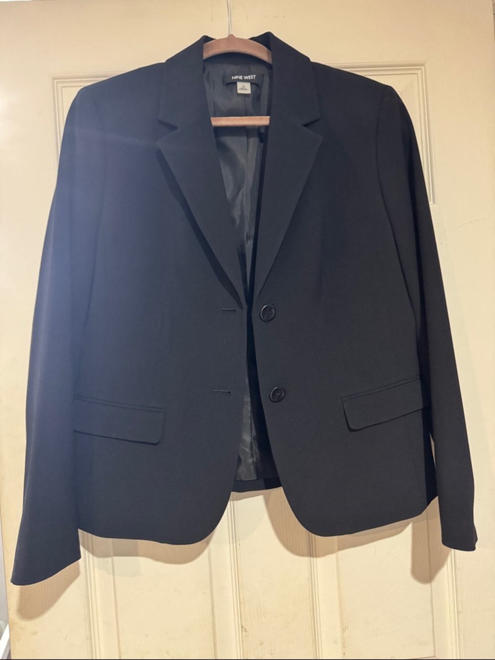 Nine West Black Classic Single-Breasted Blazer